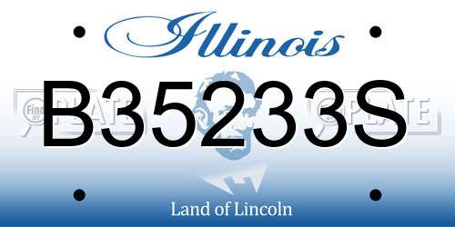 B35233S Illinois License Plate