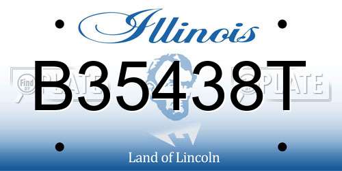 B35438T Illinois License Plate