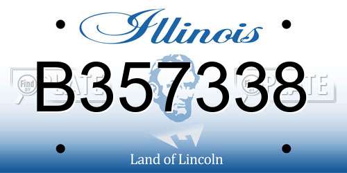 B357338 Illinois License Plate