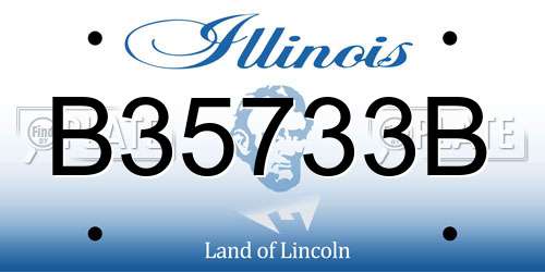 B35733B Illinois License Plate
