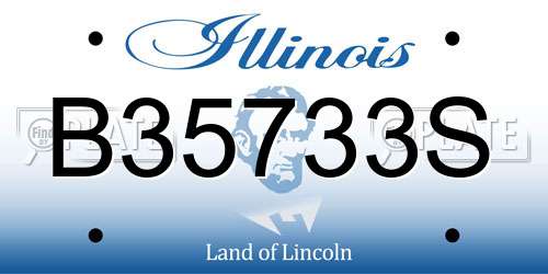 B35733S Illinois License Plate