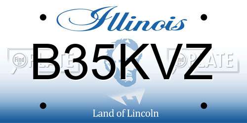 B35KVZ Illinois License Plate