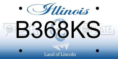 B368KS Illinois License Plate
