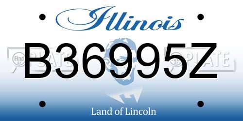 B36995Z Illinois License Plate