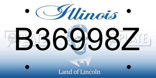 B36998Z Illinois License Plate