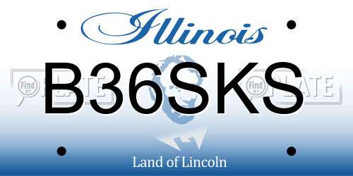 B36SKS Illinois License Plate