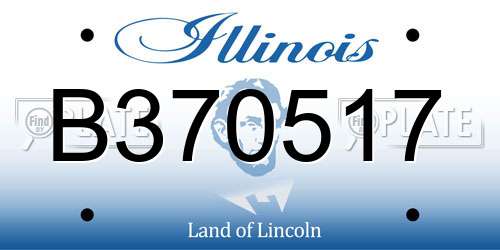 B370517 Illinois License Plate