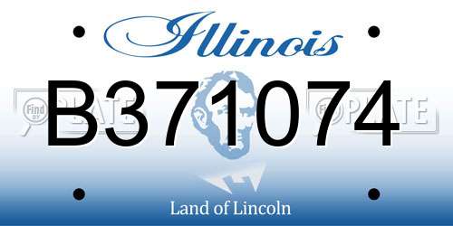 B371074 Illinois License Plate