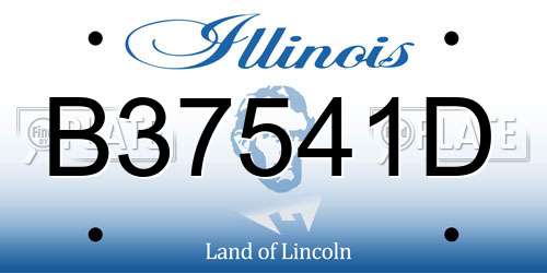 B37541D Illinois License Plate