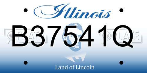 B37541Q Illinois License Plate