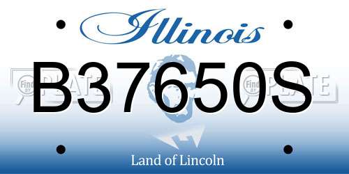 B37650S Illinois License Plate
