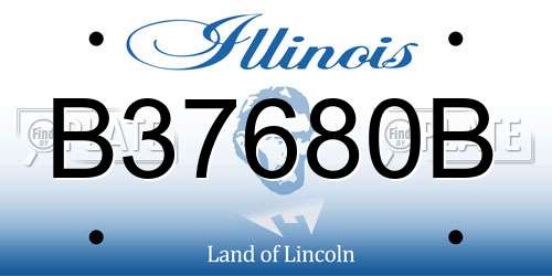 B37680B Illinois License Plate