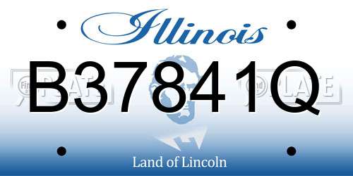 B37841Q Illinois License Plate