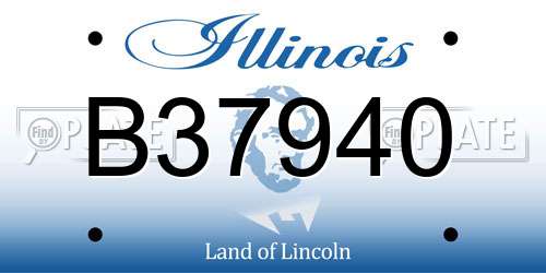 B37940 Illinois License Plate