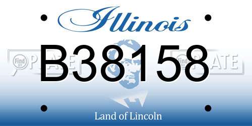 B38158 Illinois License Plate