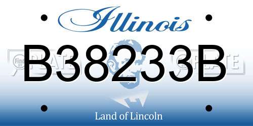 B38233B Illinois License Plate