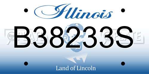 B38233S Illinois License Plate