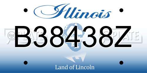B38438Z Illinois License Plate