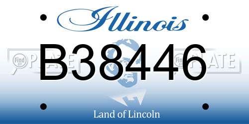 B38446 Illinois License Plate