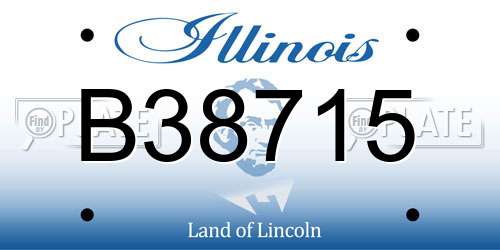 B38715 Illinois License Plate