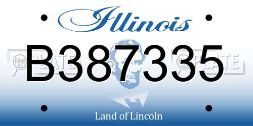 B387335 Illinois License Plate