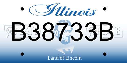 B38733B Illinois License Plate