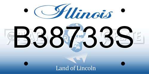 B38733S Illinois License Plate