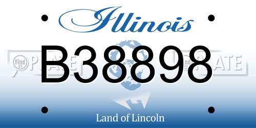 B38898 Illinois License Plate