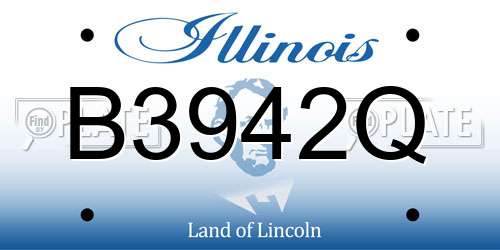 B3942Q Illinois License Plate