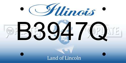 B3947Q Illinois License Plate