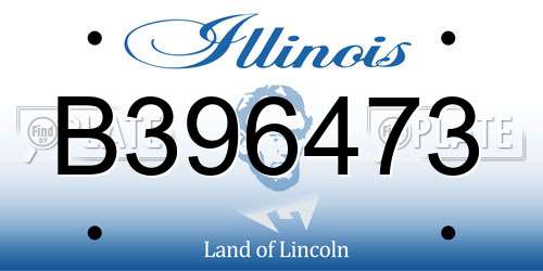 B396473 Illinois License Plate