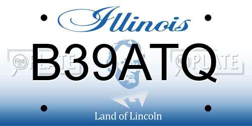B39ATQ Illinois License Plate