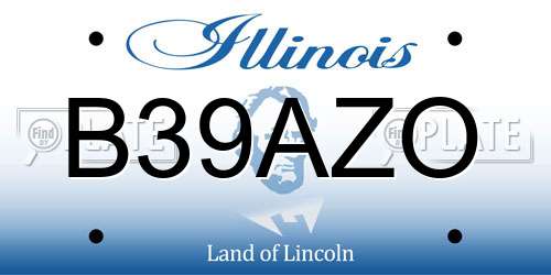 B39AZO Illinois License Plate