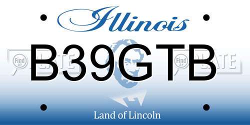 B39GTB Illinois License Plate