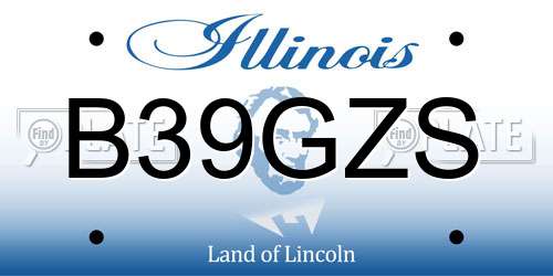 B39GZS Illinois License Plate