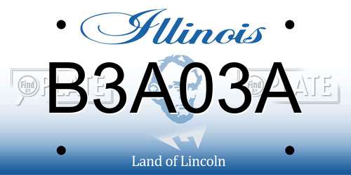 B3A03A Illinois License Plate