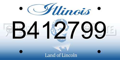 B412799 Illinois License Plate