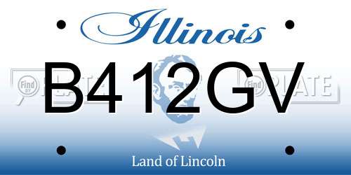 B412GV Illinois License Plate