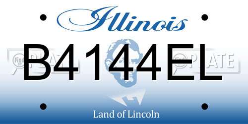 B4144EL Illinois License Plate