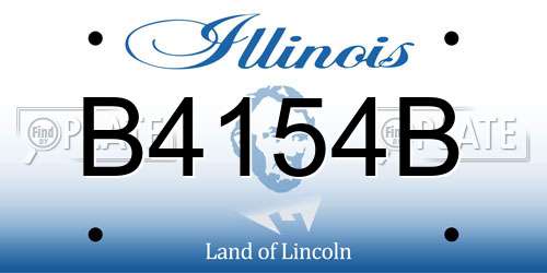 B4154B Illinois License Plate