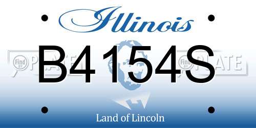 B4154S Illinois License Plate