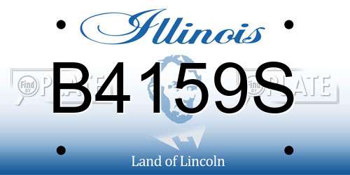B4159S Illinois License Plate