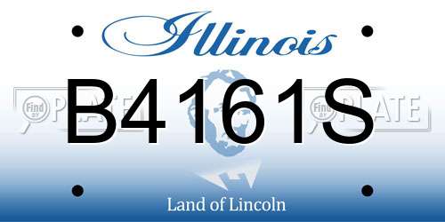 B4161S Illinois License Plate