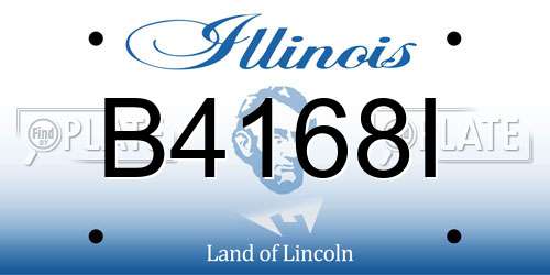 B4168I Illinois License Plate