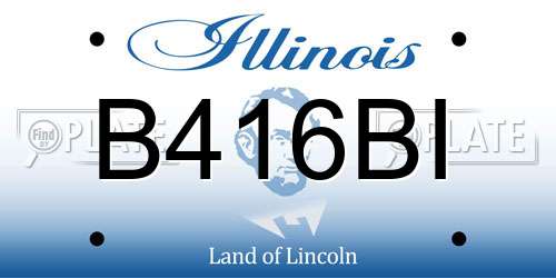 B416BI Illinois License Plate
