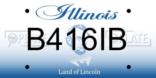 B416IB Illinois License Plate
