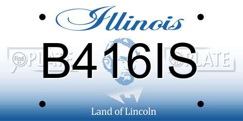 B416IS Illinois License Plate