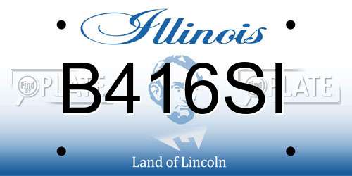B416SI Illinois License Plate