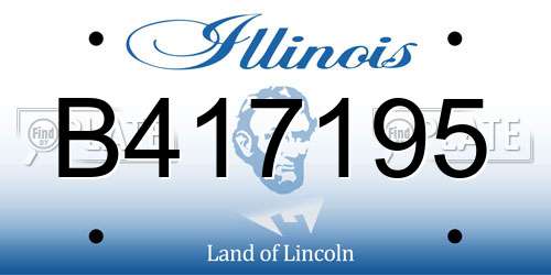 B417195 Illinois License Plate