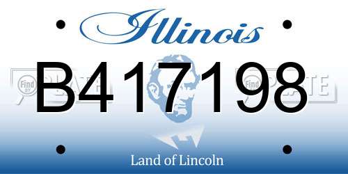 B417198 Illinois License Plate
